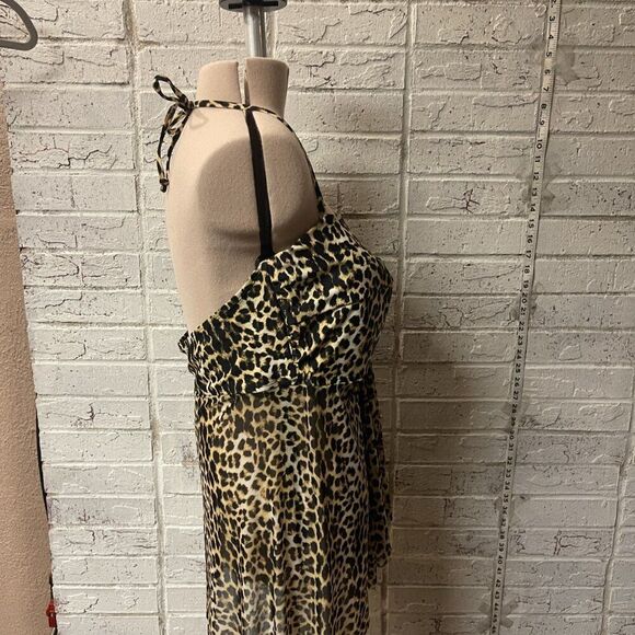 Jaclyn Smith Animal Print Plus Size Curvy Convertible Tankini Halter Bikini  20 - Picture 6 of 10